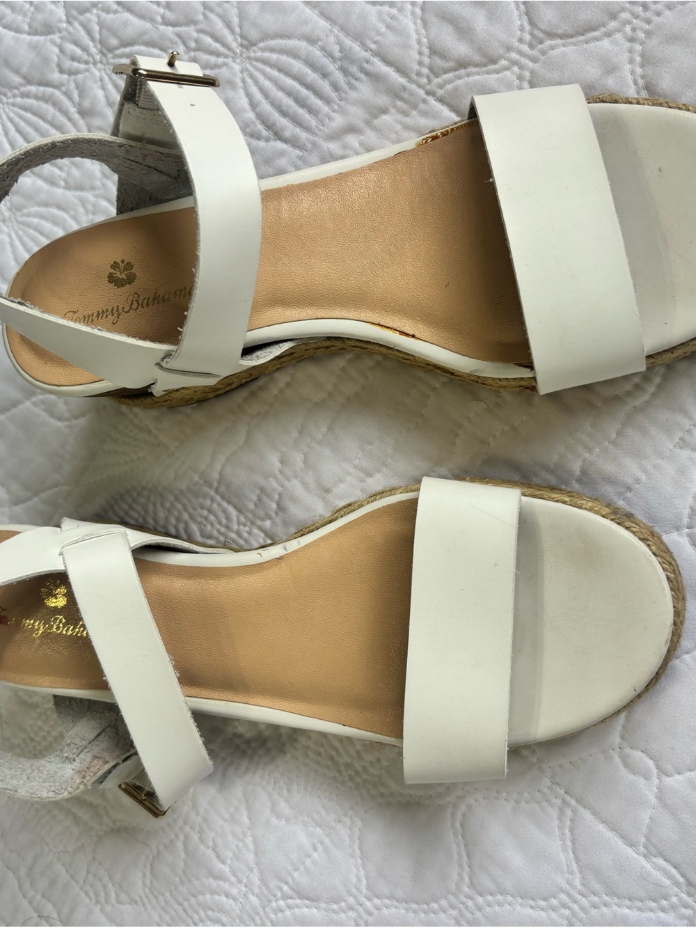 Tommy Bahama Women's Jona Espadrille Wedge Platform Sandal White Size 9.5 - Picture 2 of 3